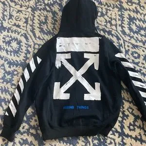 Off White Jackets Coats Offwhite Hoodie Seeing Things Xl Poshmark